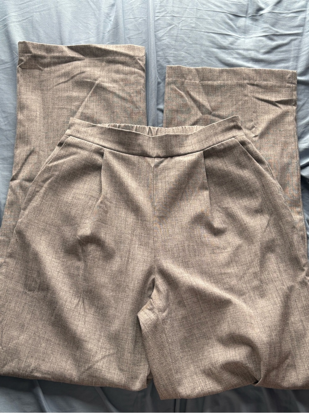 Ardene Taupe Wide-Leg Trousers
